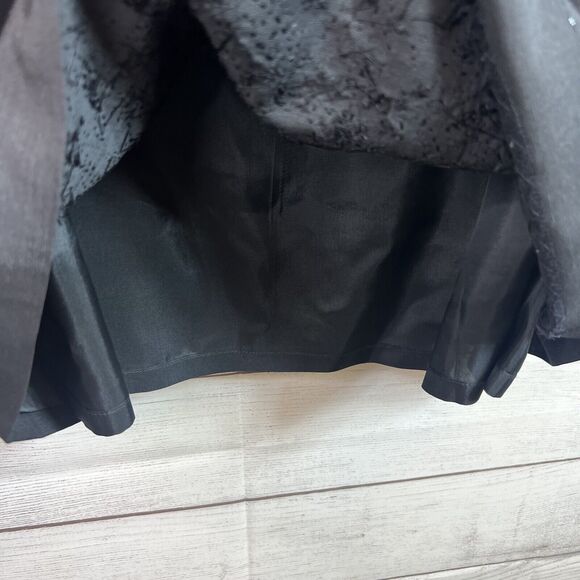 Vintage Emanuel Ungaro Black Sheath Square Neck Bead Black Dress Size 6 - Picture 6 of 11